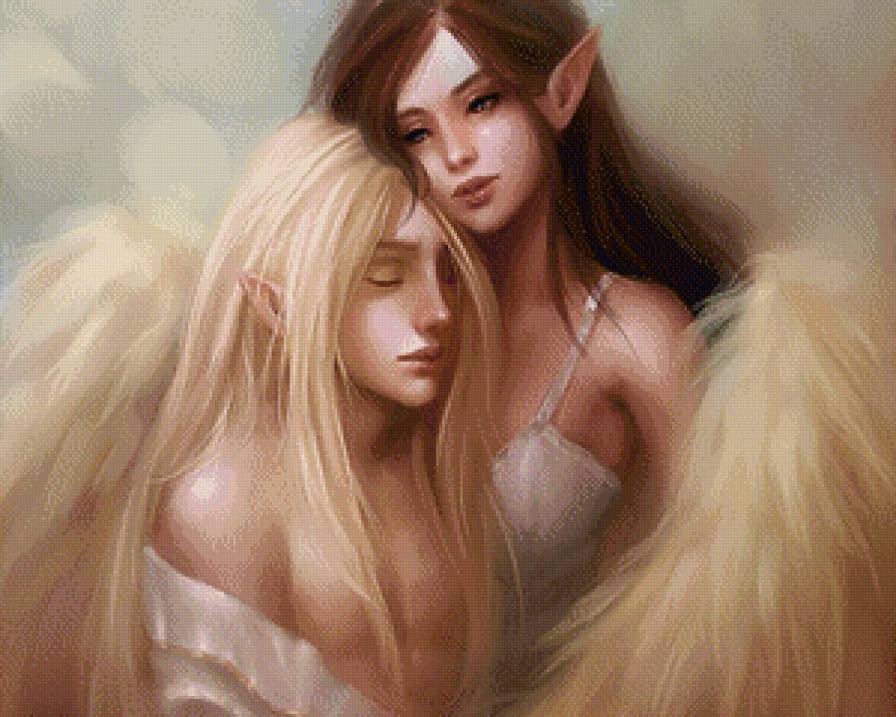 в объятьях - парень, фэнтези, девушка - предпросмотр