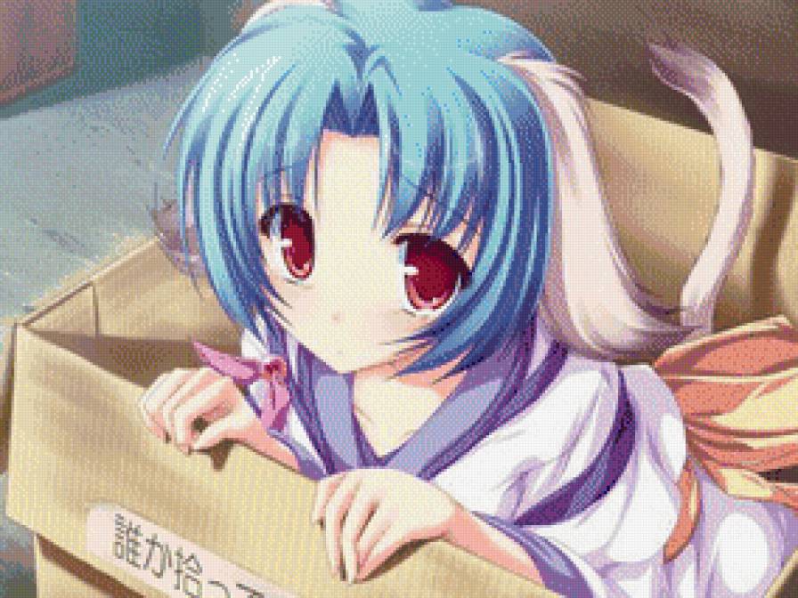 подарочек - девушка, аниме - предпросмотр