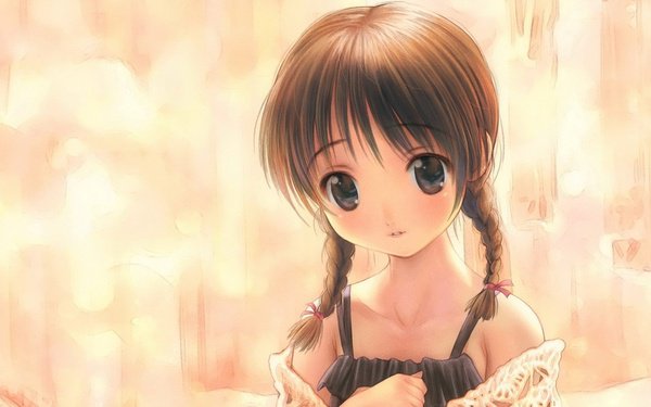 скромняшка - аниме, девушка - оригинал