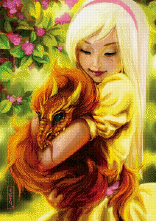 девушка с дракончиком - девушка, аниме - предпросмотр