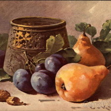 Оригинал схемы вышивки «pears and plums» (№461199)