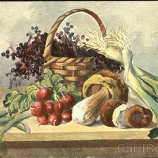 Оригинал схемы вышивки «vegetables with basket» (№461217)