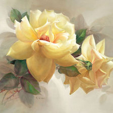 Оригинал схемы вышивки «желтые розы» (№461400)