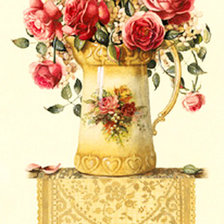 Оригинал схемы вышивки «цветы на полке» (№461793)