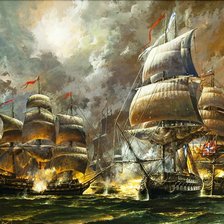 Схема вышивки «Battle of Trafalgar»