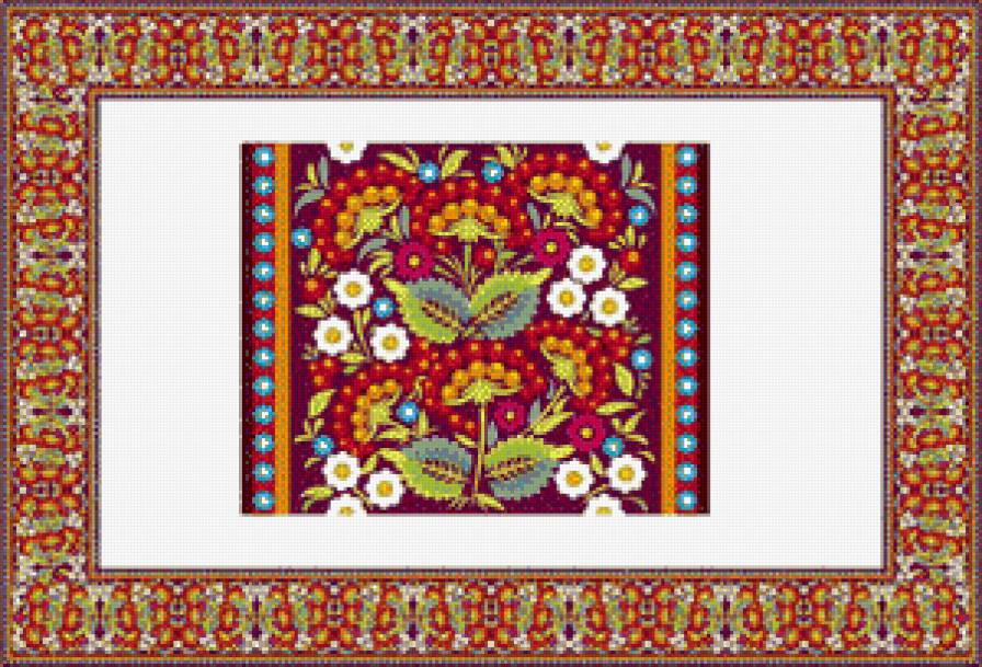 №461974 - бордюр, скатерть, цветы, подушка, узор, салфетка, орнамент - предпросмотр