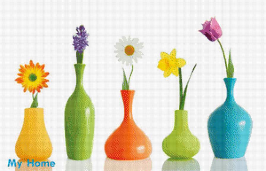 цветы - ваза, цветок, красота, цветы, букет, природа - предпросмотр