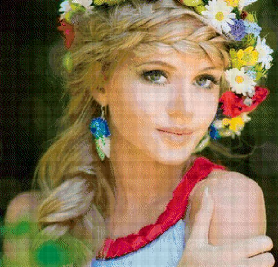 девушка - женщина, коса, венок, образ, цветы, девушка, она - предпросмотр