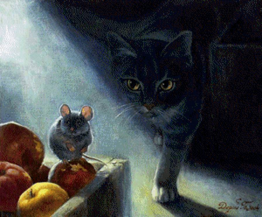 Охота - кошки, животные, мышки - предпросмотр