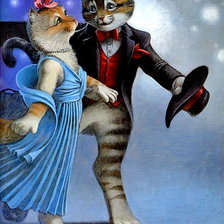 Оригинал схемы вышивки «кошачья романтика» (№462692)