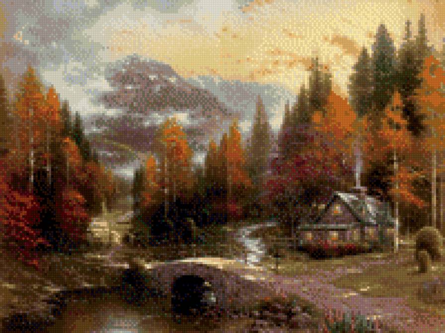 Волшебный лес - лес, волшебство, сказка, дом - предпросмотр