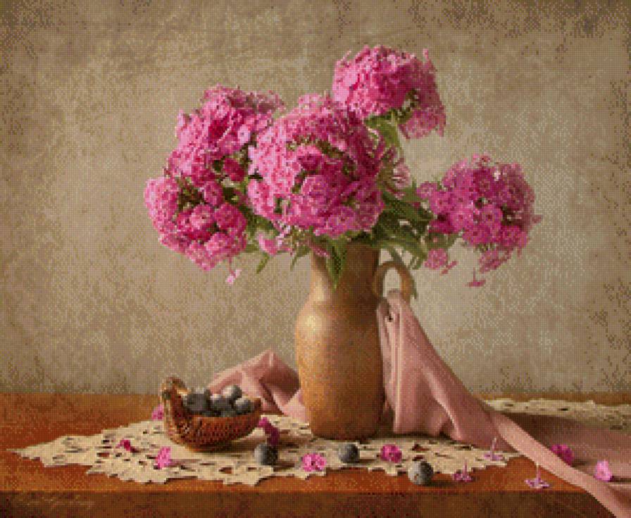 Натюрморт с цветами - предпросмотр