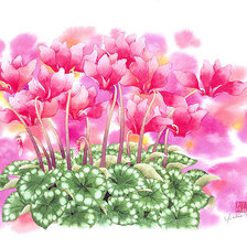 Схема вышивки «Японская цветочная акварель»