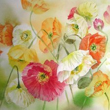 Оригинал схемы вышивки «Японская цветочная акварель» (№462843)