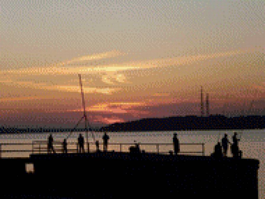 Старая пристань. - пейзаж, вода. - предпросмотр