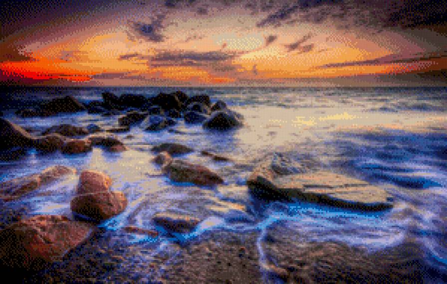 серия "закат" - закат.река - предпросмотр