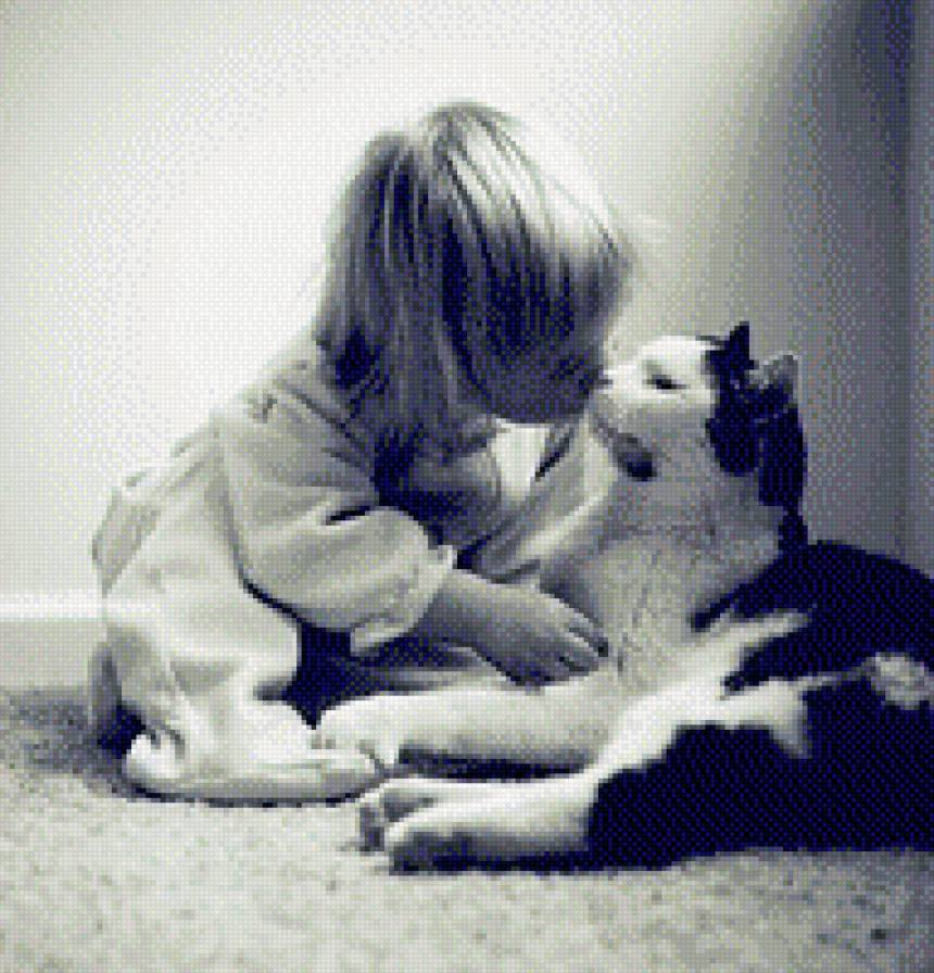 любовь - любовь, ребенок, кот, нежность - предпросмотр