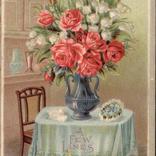 Схема вышивки «Vase of flowers on a table»