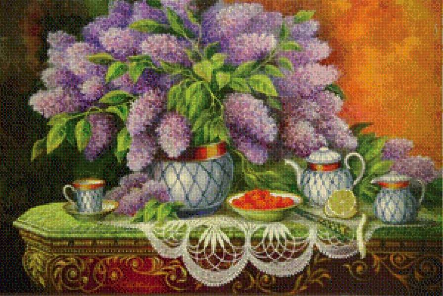 Букет сирени - цветы, натюрморт, сирень - предпросмотр