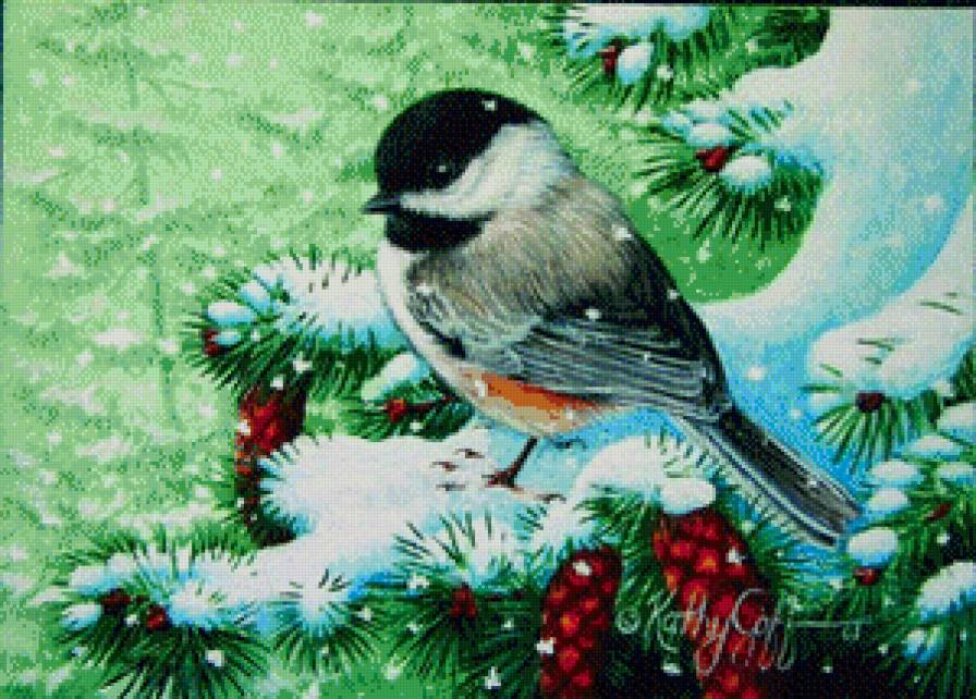 Синичка - зима, птицы - предпросмотр