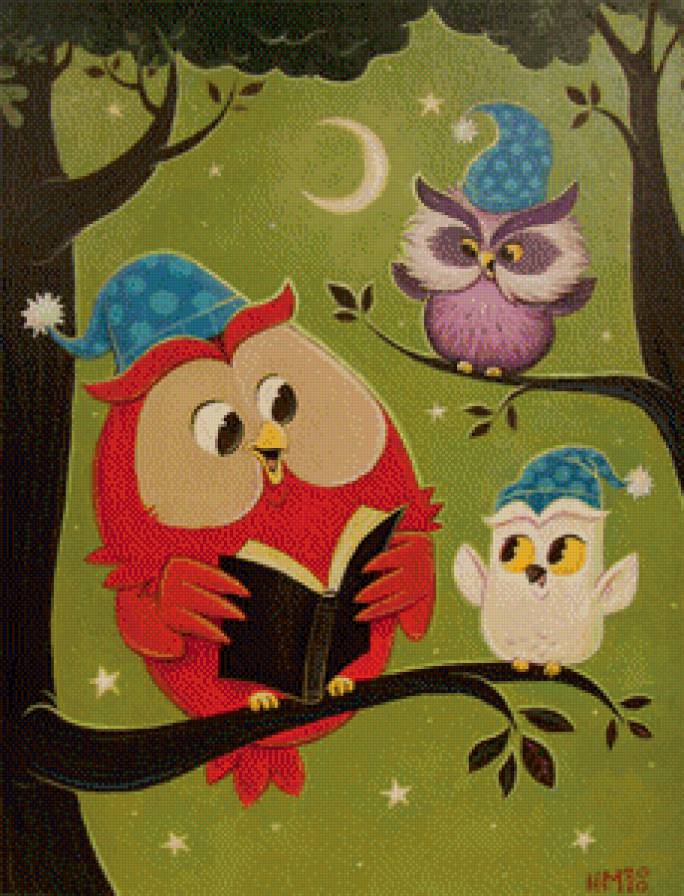 Совушки - сова, птицы - предпросмотр