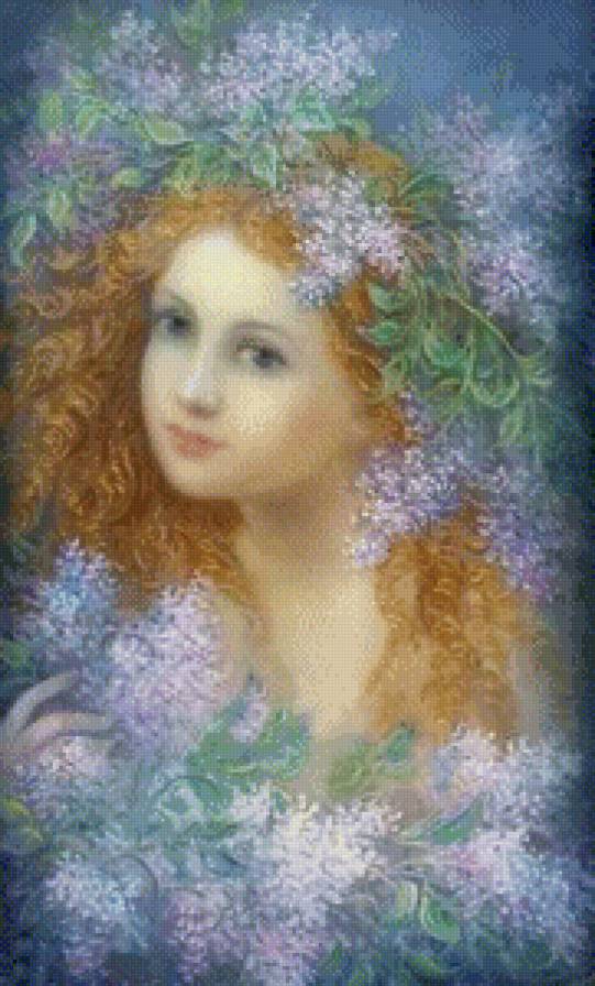 Сирень - сирень, цветы, девушка - предпросмотр