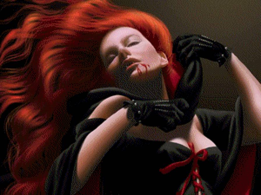 Вампирша - готика, девушка, вампир - предпросмотр