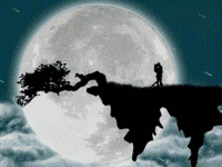 Влюбленные - любовь, романтика, луна - предпросмотр