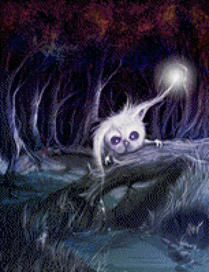 Зверек - лес, фэнтэзи, зверек - предпросмотр