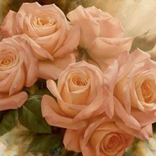 Оригинал схемы вышивки «красивые чайные розы» (№464258)