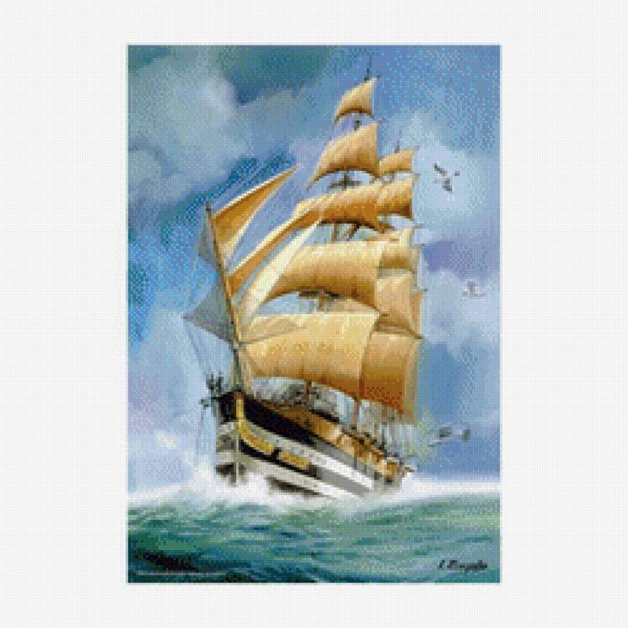 парус - парусник, корабль, море - предпросмотр