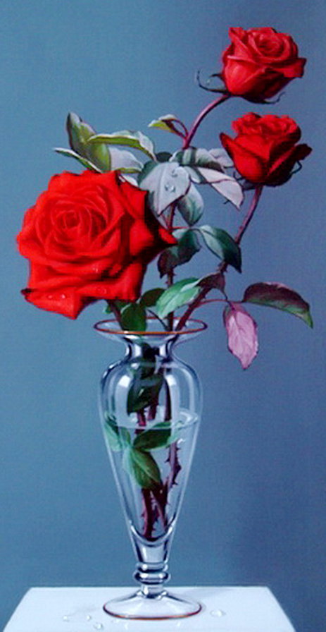 букет - роза, букет, розы, живопись, цветы - оригинал