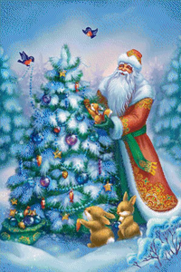 Дедушка Мороз - зима, рождество, новый год - предпросмотр