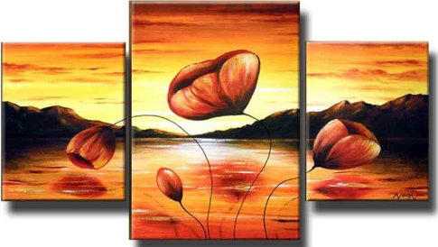 Маки - триптих - оригинал