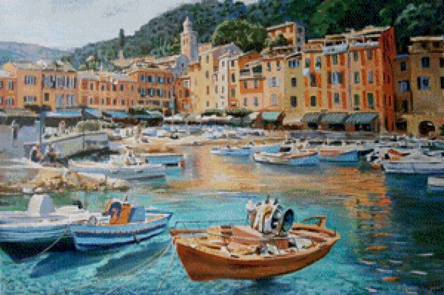 италия2 - река, город, картина - предпросмотр