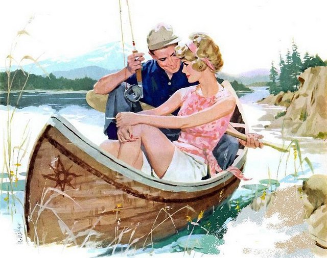 пара в лодке - оригинал