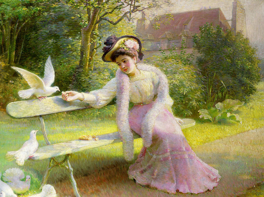 Кормление голубей - оригинал