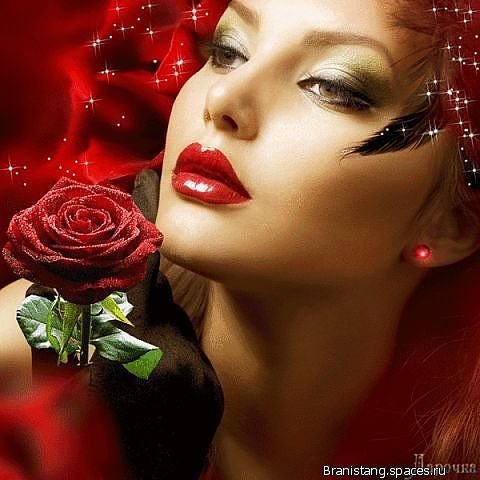 девушка с розой - оригинал