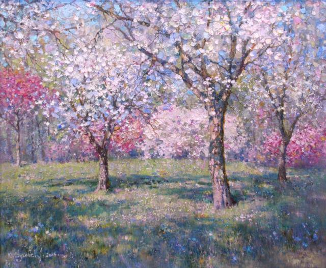 Цветущий сад - лес, весна - оригинал