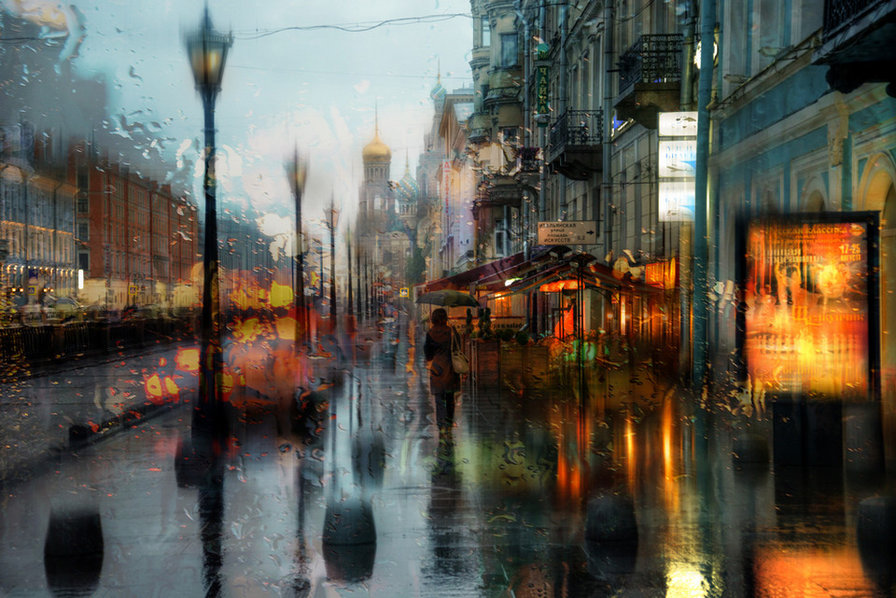 Дождь. - улица, дождь, город - оригинал