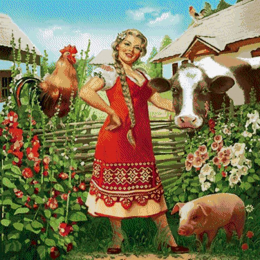 Крестьянка - девушка - предпросмотр