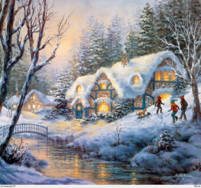 Зима - новый год, зима, рождество - оригинал