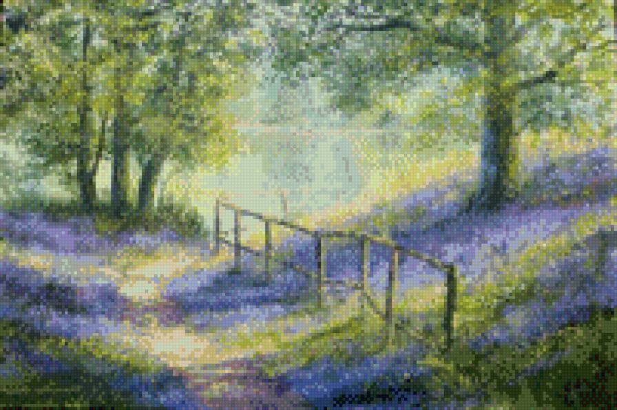 дорога к озеру - лето, озеро - предпросмотр