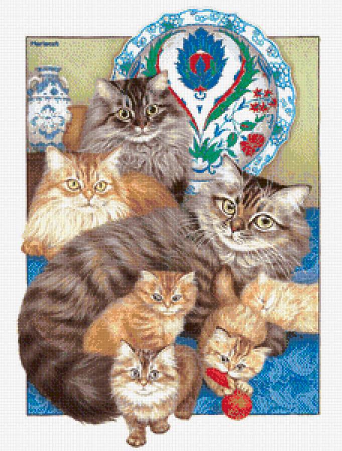 Серия"Кошки корейской художницы"Marie Cat" - коты, животные - предпросмотр