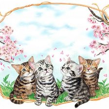 Оригинал схемы вышивки «Серия"Кошки корейской художницы"Marie Cat"» (№465932)