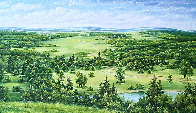 Простор - равнина, красота, пейзаж, картина, простор - оригинал