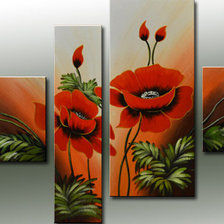 Схема вышивки «Маки»