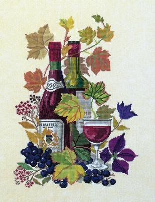 натюрморт - натюрморт, фрукты, вино - оригинал