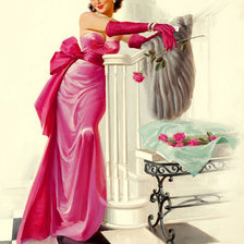 Схема вышивки «девушка»