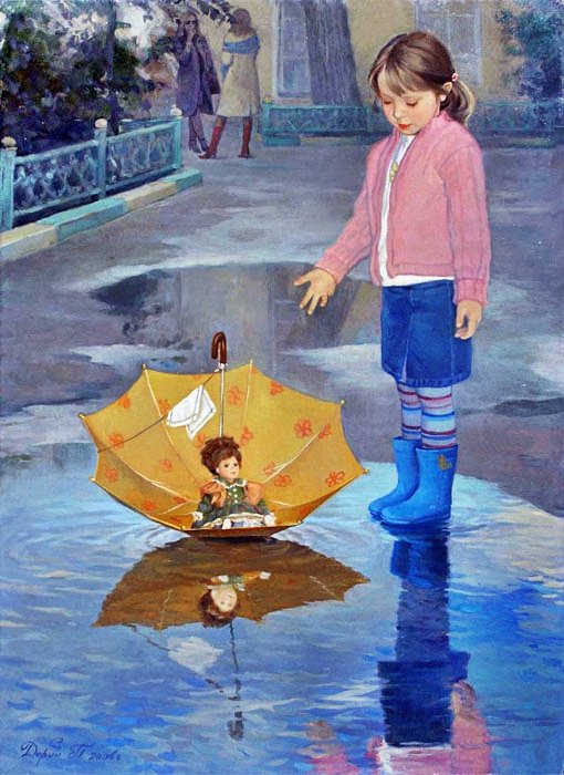 Серия "Очаровашки" - пейзаж, девочка, дети - оригинал